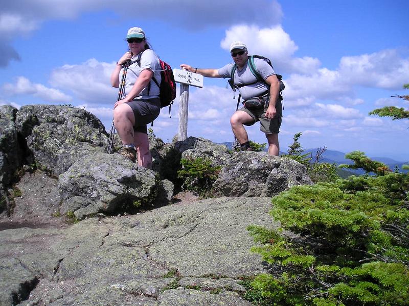 GooseEye (21).JPG - Danielle and Tim on the summit of Goose Eye.
